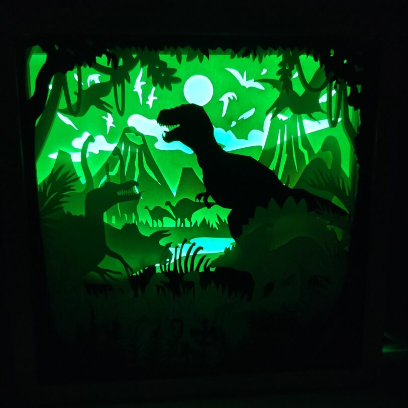dinosaures avec des volcans
