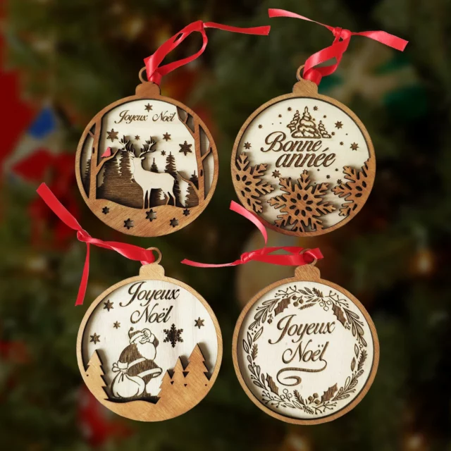 🎄✨ Décorez votre sapin avec élégance grâce à notre ensemble de 4 décorations en bois ! ✨🎄

Chacune de ces pièces a été finement sculptée pour capturer l’esprit de Noël et apporter une touche naturelle à votre décoration festive. 🌟🌿 Que ce soit un flocon délicat, une étoile scintillante, un sapin miniature ou une boule gravée, ces ornements en bois se marient parfaitement avec toutes les ambiances de Noël, du plus traditionnel au plus moderne. 🎅🎁

#DécorationSapin #NoëlEnBois #AmbianceChaleureuse #EspritDeNoël #SapinNature #DécorationDeNoël